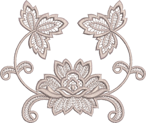 Fleur - Flower Embroidery Motif - 32 by Sue Box