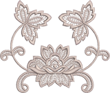 Fleur - Flower Embroidery Motif - 32 by Sue Box