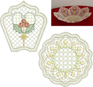 Christmas Embroidery Motif Bowl Set - 33 by Sue Box