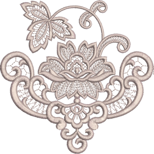 Fleur Border Flower Embroidery - 34 by Sue Box