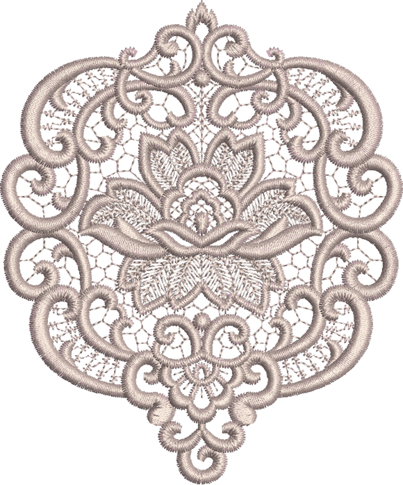 Fleur Motif - Flower Embroidery Design - 36 by Sue Box