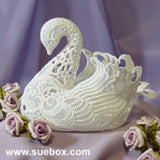 3D Lace Swan FSL Embroidery Motif by Sue Box