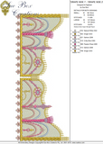 Drape-2 Sides Embroidery Motif - 05 -  A Romantic Era - by Sue Box