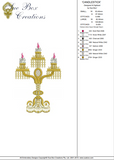 Candlestick Embroidery Motif - 06 -  A Romantic Era - by Sue Box