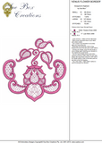 Venus Flower Border Embroidery - 23 -  A Romantic Era - by Sue Box