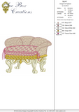 Love Seat Embroidery Motif - 32 -  A Romantic Era - by Sue Box