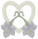 Art Nouveau Flower Machine Embroidery Motif - 03 - by Sue Box