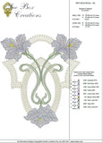 Art Nouveau Flower Machine Embroidery Motif - 05 - by Sue Box