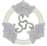 Art Nouveau Flower Machine Embroidery Motif - 06 - by Sue Box