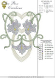 Art Nouveau Flower Machine Embroidery Motif - 08 - by Sue Box