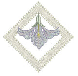 Art Nouveau Flower Machine Embroidery Motif - 09 - by Sue Box