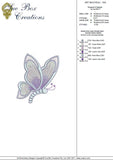 Art Nouveau Butterfly Machine Embroidery Motif - 10A - by Sue Box