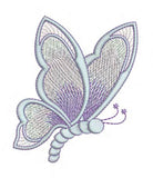 Art Nouveau Butterfly Machine Embroidery Motif - 10A - by Sue Box