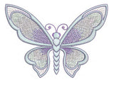 Art Nouveau Butterfly Machine Embroidery Motif - 12 - by Sue Box