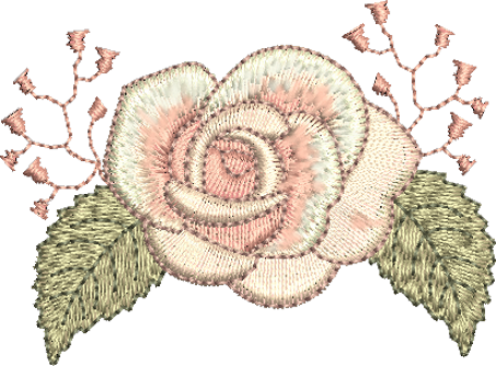 Rose Embroidery Motif - by Sue Box