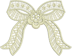 Lace - Adah Bow Lace Embroidery design by Sue Box