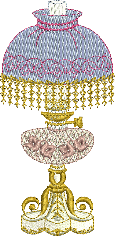 Antique Lamp Embroidery design by Sue Box