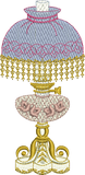 Antique Lamp Embroidery design by Sue Box
