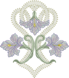 Art Nouveau Flower Machine Embroidery Motif  - 01 - by Sue Box