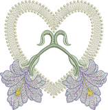 Art Nouveau Flower Machine Embroidery Motif - 03 - by Sue Box