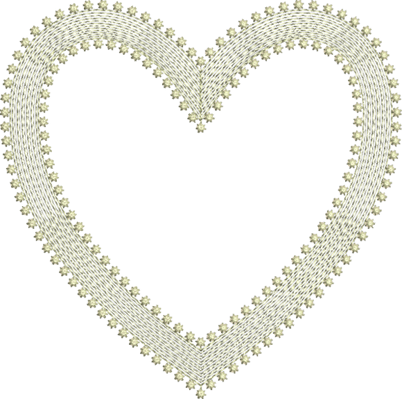 Art Nouveau Heart Machine Embroidery Motif - 13 - by Sue Box