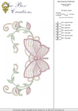 Butterfly Array Embroidery Motif - 02 by Sue Box