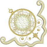 Christmas Decoration Bauble Corner Embroidery Motif by Sue Box
