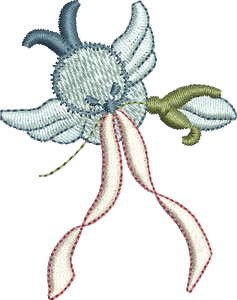 Teddy Bear Blue Bird Embroidery design by Sue Box