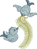Blue Birds Embroidery Motif by Sue Box