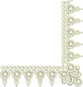 Lace - Border Corner Embroidery Motif by Sue Box