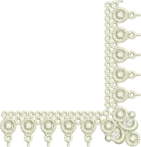 Lace - Border Corner Embroidery Motif by Sue Box
