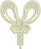 Lace Bow Small design Embroidery Motif by Sue Box