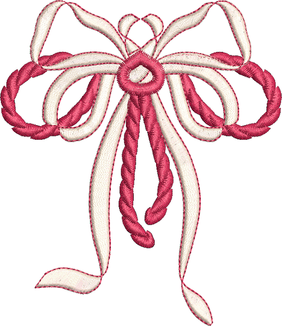 Bow ribbon Embroidery design by Sue Box
