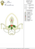 Christmas Light design Embroidery Motif - by Sue Box