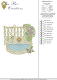Floral Garden Scene D Embroidery Motif - 08 by Sue Box