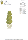Topiary 2 Embroidery Motif - 15 by Sue Box