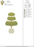 Topiary 3 Embroidery Motif - 16 by Sue Box
