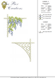 Floral Corner 4 and Lattice Corner Embroidery Motif - 21 by Sue Box