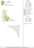 Floral Corner 1 and Lattice Corner Embroidery Motif - 22 by Sue Box