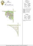 Floral Corner 3 and Lattice Corner Embroidery Motif - 23 by Sue Box