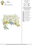Floral Lattice Scene B Embroidery Motif - 27 by Sue Box