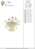 Flower Urn Embroidery Motif - 30 by Sue Box