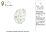 Lace Flower Oval Embroidery Motif - 04 - Classic Lace - by Sue Box