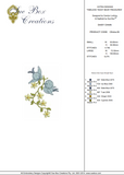 Bluebird Daisy Chain Embroidery Motif by Sue Box