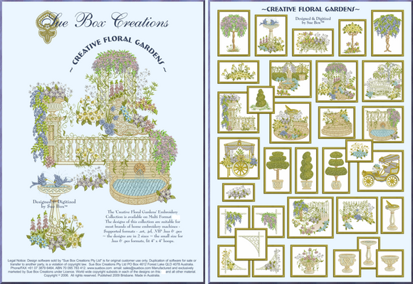 Creative Floral Gardens collection by Sue Box - Full Collection