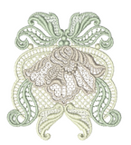 Lace Flower Design Small Embroidery Motif - 04 by Sue Box