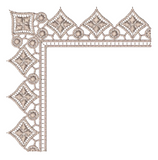 Lace - Old Lace Border Corner Embroidery Motif - 11 by Sue Box