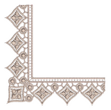 Lace - Old Lace Border Corner Embroidery Motif - 11 by Sue Box