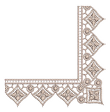 Lace - Old Lace Border Corner Embroidery Motif - 11 by Sue Box