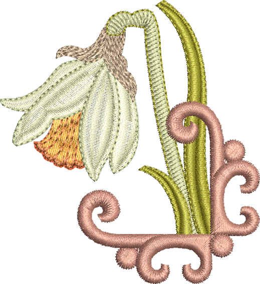 Daffodil Embroidery Motif 3 by Sue Box